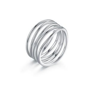 Barzel Silvertone Stack Ring (size 6)